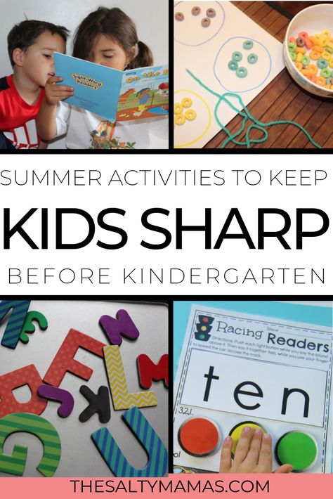 Summer Before Kindergarten Activities, Summer Kindergarten Prep, Summer Learning Kindergarten, Art Projects Preschool, Learning Activities For Kindergarten, Kindergarten Prep Activities, Kindergarten Summer Activities, Preschool Readiness, Summer Learning Activities