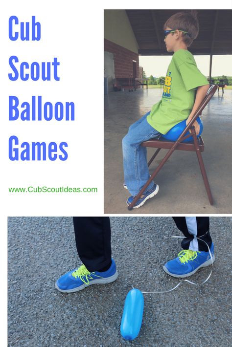 Even if these Cub Scout balloon games weren't on your den meeting plan, you can use them if the boys get restless and need to do something active.  They also make great Cub Scout gathering activities. via @CubIdeas Baloo The Builder, Cub Scout Skits, Scout Camping Activities, Pack Meeting Ideas, Cub Scout Games, Cub Scouts Wolf, Cub Scouts Bear, Tiger Scouts, Cub Scouts Tiger