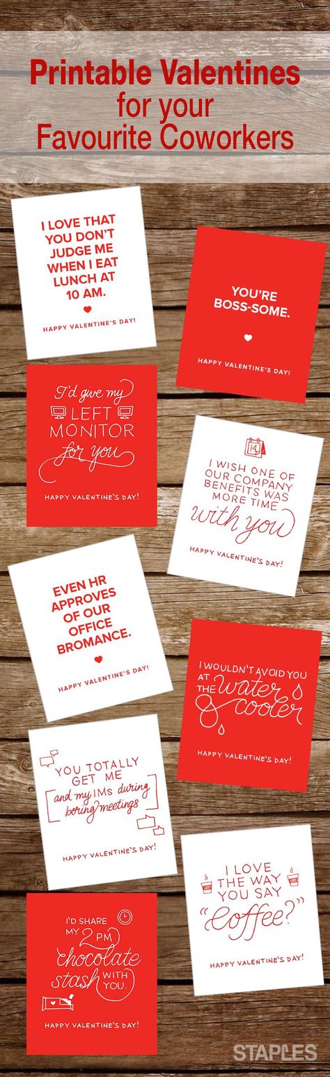 Free Printable Valentines for your Favourite Coworker Valentines For Work Team, Valentines Office Ideas, Valentines For Work, Work Valentines Ideas, Valentine Ideas For Coworkers, Office Valentine Ideas, Coworker Valentine Gifts, Coworker Valentines, Office Valentines