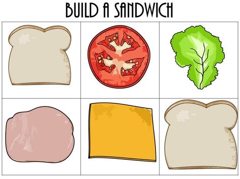 Build A Sandwich, Super Start, Cvc Word Activities, Picnic Theme, Sequencing Activities, How To Make Sandwich, English Activities, Speech Therapy Activities, Preschool Activity