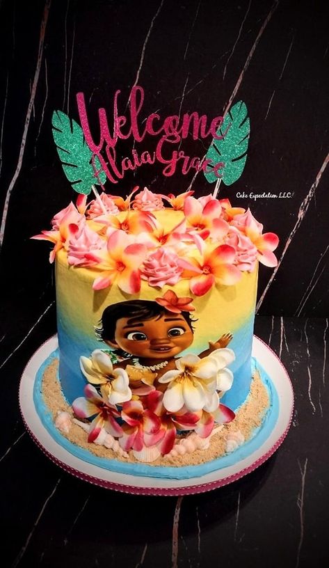 Moana themed Baby Shower Cake Baby Shower Cake, Shower Cake, Baby Shower Cakes, Moana, Baby Shower Themes, Baby Shower Decorations, Cupcake Cakes, Baby Shower, Shower