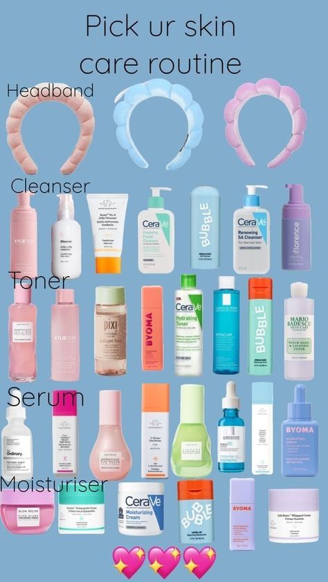 Skin Care This Or That, Choose Your Skincare, Skin Care Routine Affordable, Skincare Essentials List, No Makeup Skincare Routine, Pick Your Skincare Routine, Skin Care Preppy, Skin Care Stuff, Preppy Skincare Products