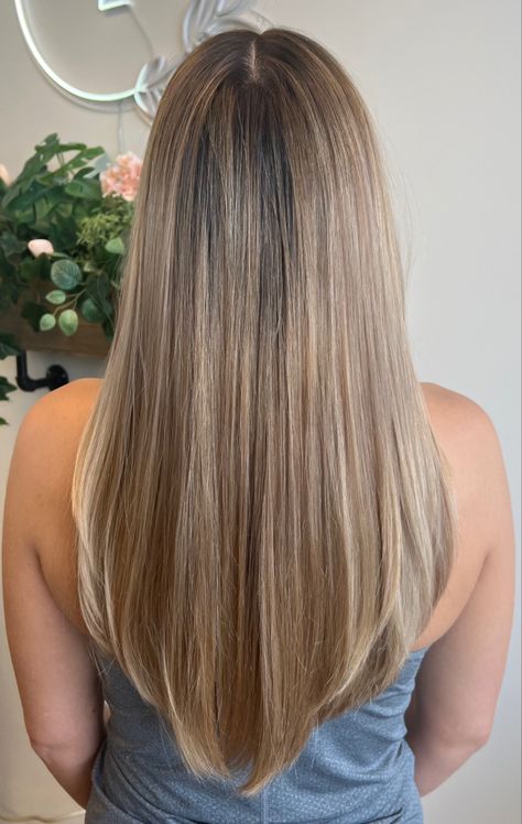 Low Maintenance Honey Blonde Hair, Full Head Balayage Brunettes, Foils On Dark Hair, Full Head Foils On Dark Hair, Blond Ideas, Full Head Foils, Full Head Balayage, Summer Blonde Hair, Summer Blonde