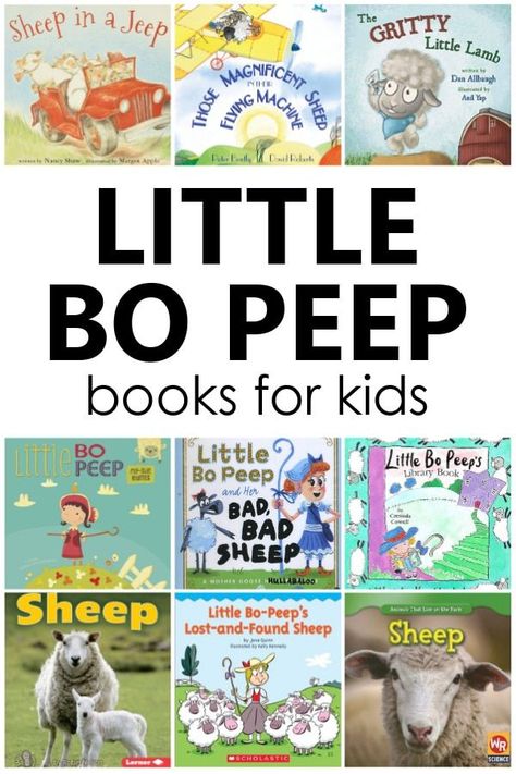 Fiction and nonfiction books inspired by Little Bo Peep. Perfect for preschool nursery rhyme theme activities. Nursery Rhyme Books, Nursery Rhyme Lessons, Preschool Reading Activities, Books For Preschool, Preschool Theme Activities, Nursery Rhymes Preschool, Nursery Rhyme Theme, Nursery Rhymes Activities, Preschool Units