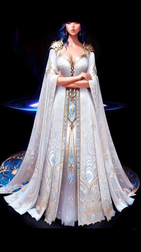 Fantasy Coronation Gown, Coronation Dress Gowns, Royal Dresses Queens Fantasy, Fantasy Gowns Warriors, Queen Attire, Crochet Cosplay, Shimmering Dress, Coronation Gown, Coronation Dress