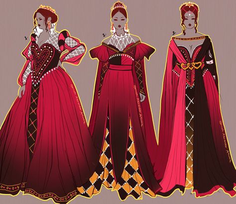 Hannah Alexander Artwork, Hannah Alexander, Groovy Fashion, Queen Of Hearts Costume, Heart Costume, Halloween Ball, Heart Fashion, Red Queen, Fashion Design Drawings