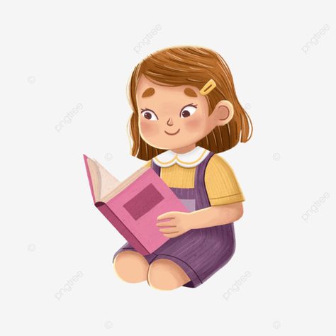 Cartoon Reading Book Aesthetic, Cartoon Characters Reading Books, Reading Pictures Cartoon, Child Reading A Book, Reading Wallpaper, Studying Girl, Reading Cartoon, Girl Reading Book Illustration Art, Student Clipart