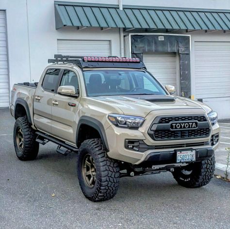 Custom sand tacoma Toyota Tacoma Desert Sand, Custom Tacoma 4x4, Tacoma Work Truck, Tan Toyota Tacoma, Tan Tacoma, Custom Toyota Tacoma, Tacoma Camper, Custom Tacoma, Lifted Tacoma