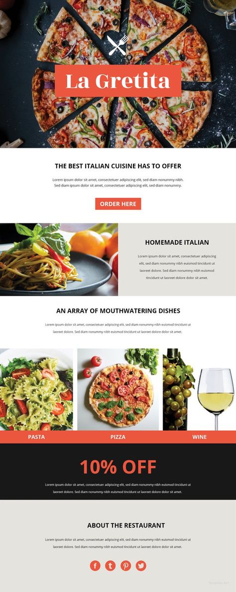 Restaurant Email Newsletter Email Marketing For Restaurants, Restaurant Newsletter Design, Restaurant Email Marketing, Restaurant Email Design, Restaurant Newsletter, Email Newsletter Template Design, Email Marketing Template Design, Newsletter Design Inspiration, Newsletter Design Templates