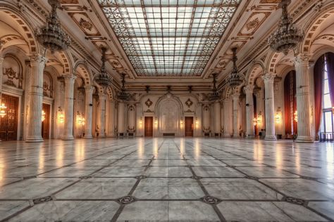 Castle Ballroom, Royal Ballroom, Ballroom Aesthetic, Palace Ballroom, Palace Of The Parliament, Castle Aesthetic, Castles Interior, Bucharest Romania, Salou