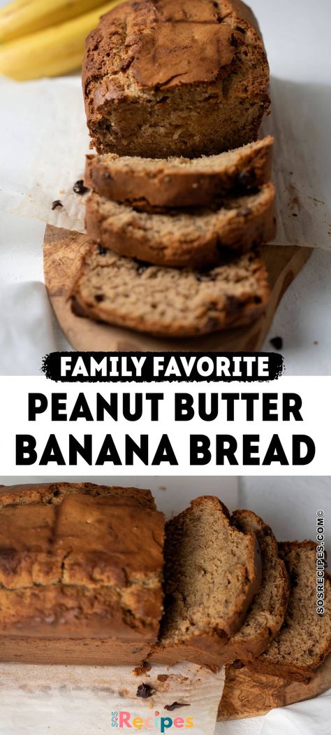 Do you enjoy banana bread recipes? How about a version that combines ripe bananas, creamy peanut butter, and chocolate chips? The aroma of this peanut butter banana bread baking in the oven is simply irresistible. 3 Ingredient Banana Bread Recipe, Peanut Butter Banana Bread Recipe, Chocolate Peanut Butter Banana Bread, Peanut Butter And Chocolate Chips, Chocolate Chip Banana Bread Recipe, Butter Banana Bread, Peanut Butter Banana Bread, Peanut Butter Bread, Chocolate Chip Banana