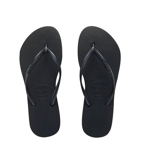 Black Havaianas, Black Sandals Flat, Trending Womens Shoes, Dr Shoes, Black Flip Flops, Shoes Teen, Minimalist Shoes, Summer Vacations, Flatform Sandals