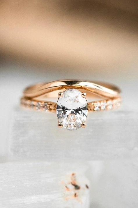 Shadow Wedding Band, Ring Pairings, Pave Oval Engagement Ring, Low Profile Engagement Rings, Thick Gold Band, Favorite Engagement Rings, Gemstone Wedding Rings, Custom Wedding Rings, Engagement Ring Shapes