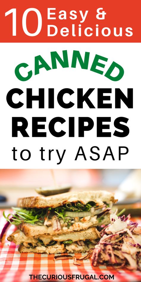 Canned Chicken Lunch Recipes Healthy, Tin Can Food Recipes, Ideas For Canned Chicken, Lunch With Canned Chicken, Lunch Ideas With Canned Chicken, Canned Chicken Lunch Recipes, Recipes With Canned Chicken Healthy, Recipes Using Can Chicken, Cooking With Canned Chicken