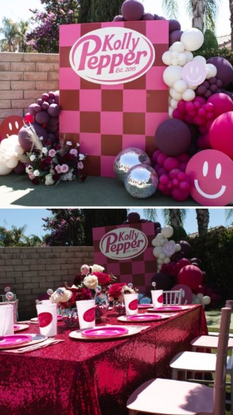 Looking for creative kids birthday party theme ideas? Try this adorable Dr. Pepper birthday party theme! Read this post to see inside our 8 year old's birthday party and all of the fun Dr Pepper party decorations we had set up!! This trending kids birthday party theme was a total hit with all of our party guests & fellow Dr. Pepper lovers! Dr Pepper Party Decorations, Dr Pepper Birthday Gift Ideas, Dr Pepper Themed Party, Dr Pepper Party Theme, Dr Pepper Bday Party, Dr Pepper Birthday Party Ideas, Dr Pepper Party, Dr Pepper Themed Gifts, Dr Pepper Birthday