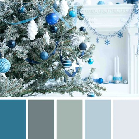 Christmas Color Palette Canva, Blue Christmas Palette, Holiday Color Palette Christmas, Christmas Color Pallet Ideas, Christmas Color Palettes, Christmas Color Palette Colour Schemes, Christmas Colour Trends 2024, Color Schemes For Christmas, Christmas Color Themes