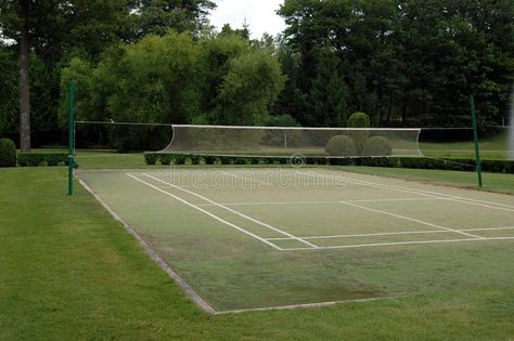 Badminton court. A grass badminton court , #AD, #court, #Badminton, #badminton, #grass #ad Court Badminton, Cat Design Illustration, Badminton Court, Lawn Games, Badminton, Tennis Court, House Exterior, Tennis, Stock Images