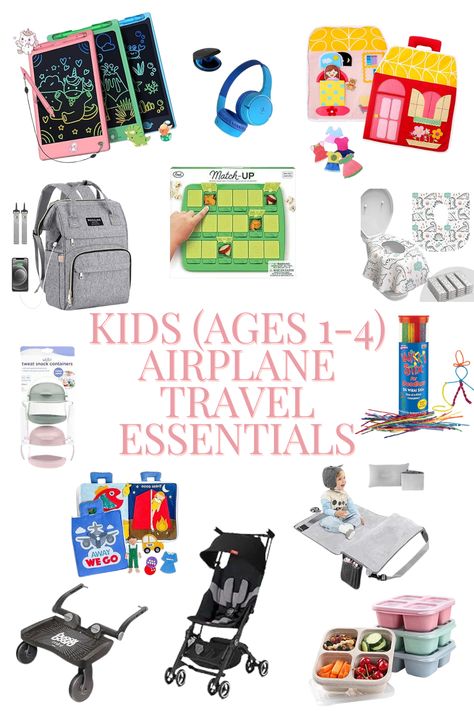 Keep your little ones entertained and happy during air travel with these Kids Airplane Essentials! Fly with confidence knowing you're prepared for anything! #kids #kidstravel #airplaneessentials #travel Flying With A Two Year Old, Kids Travel Essentials Airplane, Travel Hacks With Toddlers, Airplane Ideas For Kids Air Travel, Airplane Essentials For Kids, Travel With Toddler On A Plane, Toddler Airplane Essentials, Traveling With Kids On A Plane, Toddler Plane Essentials