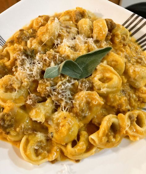 Brown Butter Pumpkin Tortellini, Pumpkin Tortellini, Pumpkin Sausage, Pasta Soups, End Of Fall, Sausage Tortellini, Easter 2024, Tortellini Recipes, Maple Pumpkin