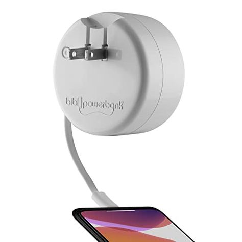 Bibicord Portable Wall Charger with 3 feet Retractable Lightning Cable 2500 mAh Battery & Prevents Data Theft 4-in-One Accessory Compatible with iPhone 14/14 Pro Max/13/13 Pro Max/12/12 Pro Retractable Wall, Charger Organizer, Portable Walls, Cable Lighting, Charger Cord, Portable Power Bank, Portable Battery, Iphone Charger, Lightning Cable