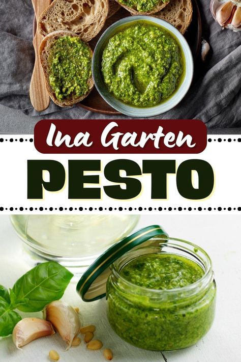 If you haven’t tried this Ina Garten pesto, you haven’t lived. Okay, that may be a bit dramatic, but it’s not too far off the mark. Trust me, make it asap! Ina Garden Pesto Recipe, Ina Garten Pesto Recipe, Giada Pesto Recipe, Canning Pesto, Fresh Basil Recipes, Basil Pesto Recipe, Pesto Sauce Recipe, Homemade Pesto Recipe, Pesto Pasta Recipe