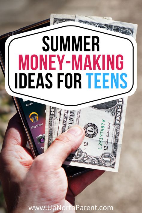 A busy kid is one less likely to get into trouble. What better way to keep them busy AND teach them a life skill than with employment in the form of a summer money-making venture. Here are some ideas to get your young ones off the couch and into the world of Money Making Ideas for Teens. #summerjob #teens #kids #money Money Making Ideas For Teens, Crafts To Do When Your Bored, Money Making Ideas, Crafts For Teens To Make, Teen Money, Parenting Teenagers, Kids Money, Side Hustle Ideas