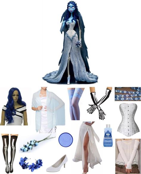 Corps Bride Dress, A Corpse Bride Costume, Emily Corpse Bride Costume Dresses, Corpse Bride Cosplay Diy, Hot Corpse Bride Costume, Corpse Bride Outfit Aesthetic, The Corps Bride Costume, Corpes Bride Dress, Halloween Costumes Emily Corpse Bride