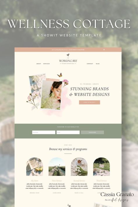 13-page mobile-friendly and fully animated Showit website template, made with love for course creators, coaches, online business owners, and bloggers. Ready for Instant Download. Cottagecore Website Design, Cottagecore Website, Site Analysis Sheet, Google Site Templates, Coffee Site, Text Website, Working Bee, Services Page, Showit Template