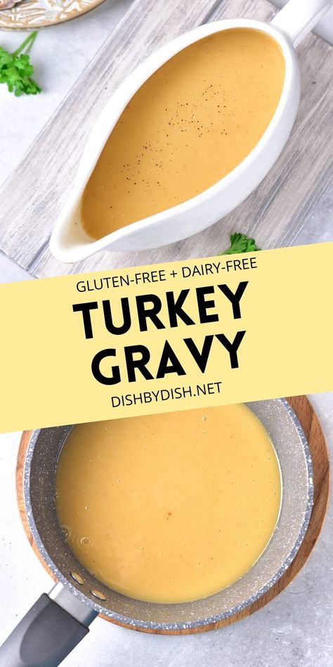 Gluten Free Gravy Turkey, Dairy Free Turkey Gravy, Gluten Free Turkey Gravy Recipe, Gluten Free Turkey Gravy, Dairy Free Gravy, Dairy Free Thanksgiving, Homemade Gravy Recipe, Gluten Free Gravy, Vegan Turkey