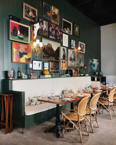 Bar Wall Ideas, Green Couch Living Room, Eclectic Restaurant, Houston Restaurants, Vintage Industrial Design, Dinner Plans, Weekend Dinner, Restaurant Photography, Coffee Shops Interior