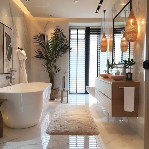 59 Bathrooms Infused with Scandinavian Cool and Glam Warmth Nordic Bathroom Scandinavian Style, Warm Tone Bathroom, Modern Glam Bathroom, Bathroom Scandinavian Style, Scandinavian Bathroom Ideas, Scandinavian Interior Bathroom, Glam Bathroom Ideas, Nordic Bathroom, Scandinavian Glam