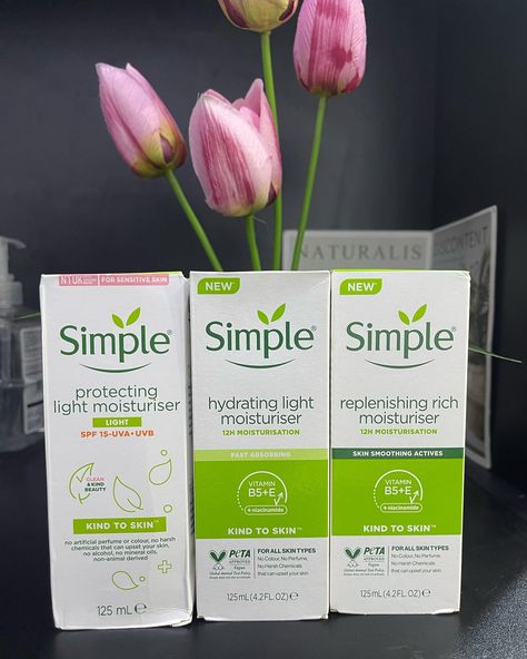 Simple face moisturizers . . #simpleskincare Light Moisturizer, Simple Face, Simple Skincare, Face Moisturizer, Mineral Oil, Skin Types, Sensitive Skin, Vitamins, Moisturizer