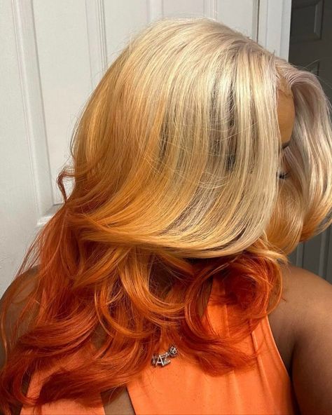 Get ready to turn heads with our latest addition - a 13x4 HD lace front unit in beautiful shades of blonde and burnt orange. Reach us via DM, or post a comment, with inquiries. #bellahaircrownz #wigs #followers #blonde #fypシ゚viralシ Burnt Orange And Blonde Hair, Burnt Orange Natural Hair Black Women, Ginger Blonde Wig, Blonde Orange Hair, Blonde And Orange Hair, Blonde And Ginger Hair, Orange And Blonde Hair, Orange Hairstyles, Burnt Orange Hair Color