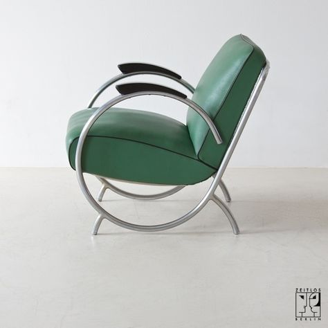 Streamline tubular steel chairs of the 30s - ZEITLOS – BERLIN Poltrona Design, Deco Chairs, Boho Furniture, Cantilever Chair, Steel Chair, Art Chair, Minimalist Furniture, Deco Furniture, Art Deco Furniture