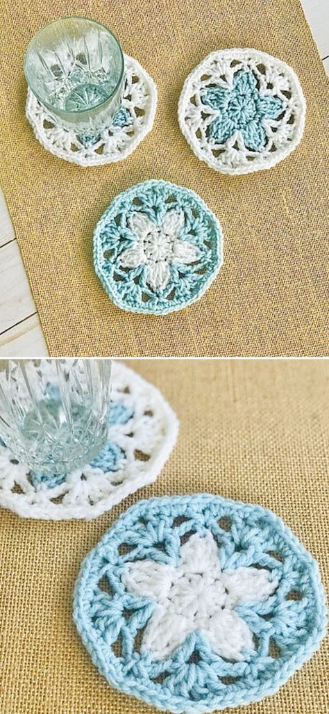 Free Crochet Coasters Patterns for Beginners- Pattern Center Free Crochet Coasters, Free Crochet Coaster Patterns, Crochet Coaster Patterns, Easy Crochet Bookmarks, Coaster Patterns, Coaster Crafts, Cute Coasters, Crochet Coaster Pattern, Crochet Coaster