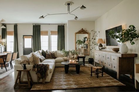 Amber Lewis for Anthropologie … curated on LTK Log Cabin Rooms, Cabin Rooms, Living Room Decor Brown Couch, Living Room Decor Indian, Home Decor Cozy, Retirement House, Amber Lewis, Living Room Decor Colors, Living Room Design Inspiration