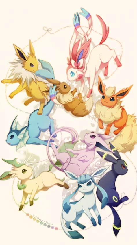 Eeveelutions Evoluzioni Eevee, Eevee Wallpaper, Psy Chihuahua, Eevee Cute, Kartu Pokemon, Pokemon Eevee Evolutions, Pokemon Tattoo, Pokemon Eeveelutions, Images Kawaii