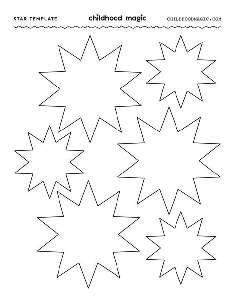 Star Template 8 Point Star Template, Star Stencils Printables, Star Printable Templates Free, Star Template Printable, Star Printable, Star Template, Shape Templates, Stencils Printables, Star Stencil