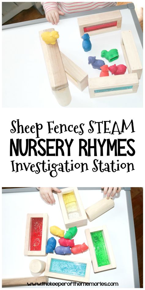 Nursery Rhyme Stem Activities Preschool, Nursery Rhyme Stem Activities, Sheep Fence, Rhyme Activities, Reading Week, Stem Activities Preschool, Nursery Rhymes Preschool, Elementary Science Activities, Science Gadgets