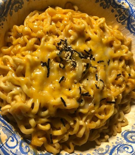 Spicy Noodles With Cheese, Ramen Noodles Cheese, Spicy Cheese Noodles, Spicy Ramen Aesthetic, Spicy Cheese Ramen, Ramen With Cheese, Cheese Ramen Noodles, Ramen Aesthetics, Ramen Cheese