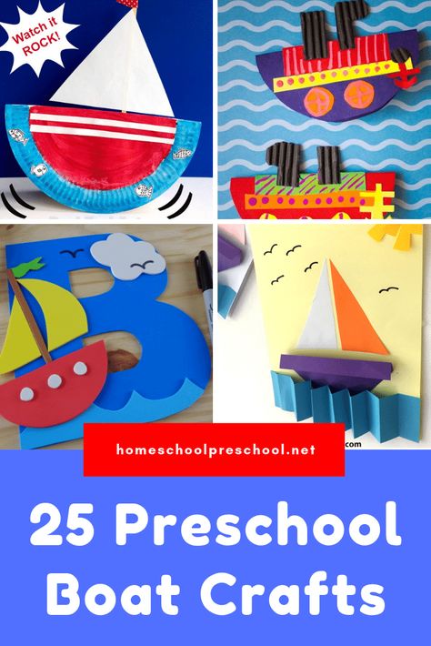 Preschool Transportation Crafts, Preschool Transportation, Transportation Preschool Activities, Transportation Activities, Boat Crafts, Transportation Crafts, Transportation Preschool, Diy Preschool, Transportation Theme