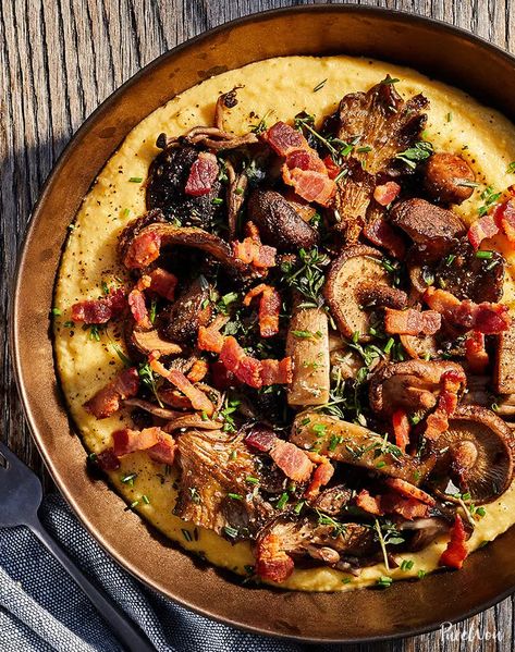 45 Christmas Eve Dinner Ideas That Take One Hour or Less - PureWow Mushroom Dishes, Winter Dinners, Fall Eats, Recipe Hacks, Polenta Recipes, Butternut Squash Risotto, Cold Weather Food, Bacon Recipe, Fall Recipes Healthy