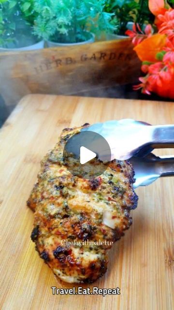 Ways To Make Chicken Breast, Chicken Breast In Air Fryer, Ways To Make Chicken, Double Cream, Air Fryer Recipes Chicken, Air Fryer Dinner Recipes, Dried Herbs, Grilled Chicken Recipes, Air Fryer Recipes Easy