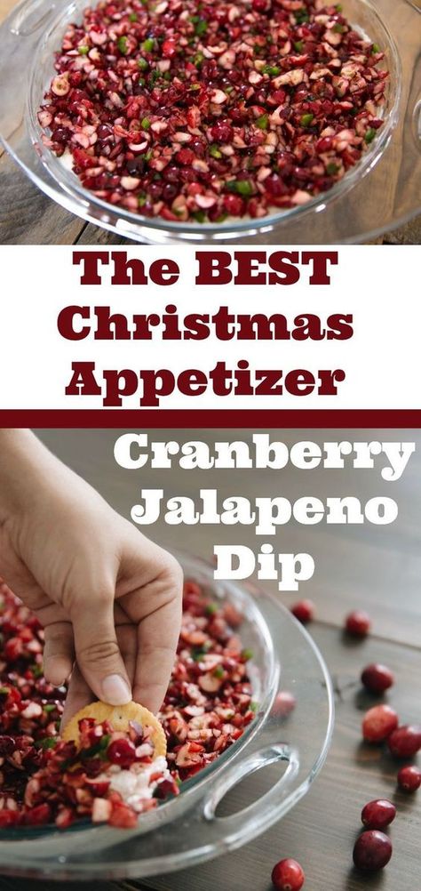 Quick Thanksgiving Recipes, Cranberry Jalapeno Dip, Jalapeno Cream Cheese Dip, Jalapeño Dip, Cranberry Dip, Best Christmas Appetizers, Cranberry Jalapeño, Best Holiday Appetizers, Thanksgiving Appetizer