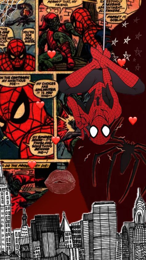 SPIDER-MAN😍😍 Spiderman Wallpaper Aesthetic, Spiderman And Spider Gwen, Marvel Phone Wallpaper, Spiderman Wallpaper, Pretty Wallpaper Ipad, Spiderman Theme, Image Spiderman, Spiderman Drawing, Vintage Spider