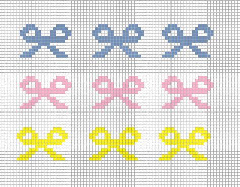 Bow Cross Stitch Pattern, Cross Stitch Bow Pattern, Bow Grid Pattern, Coquette Cross Stitch, Bow Alpha Pattern, Bow Pixel Grid, Bow Pixel Art, Pixel Bow, Crochet Store