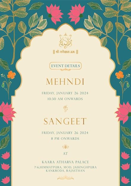 Indian Wedding Card Template Free, Indian Wedding Invitation Templates Free Editable, Indian Wedding Digital Invitation, Traditional Indian Invite Template, Wedding Invitation Content Indian, Blank Wedding Invitation Templates, Blank Wedding Invitations, Wedding Card Invitation, Wedding Card Design Indian