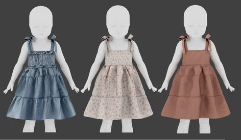 Sims 4 Babydoll Dress, Sims 4 Infant Dress, Sims Cc Child Clothes, Winter Outfits Sims 4, Todler Sims Cc, Toddler Clothes Sims 4, Sims4 Child Cc, Toddler Clothes Sims 4 Cc, Sims 4 Infant