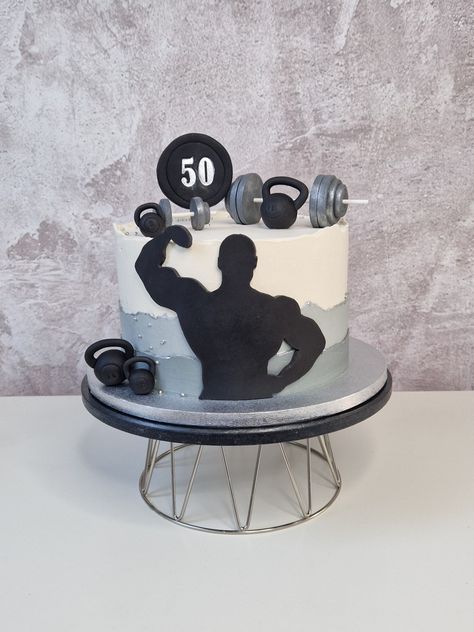 Body Builder Cake Ideas, Weights Cake For Men, Fitness Cake Design For Men, 19 Birthday Cake For Men, Sport Cakes For Men, Gym Cake For Men, Fitness Cake Design, Gym Cake Ideas For Men, Gym Theme Cake For Men