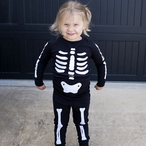 Adorable Kids DIY Classic Skeleton Costume | Primary.com Diy Skeleton Costume, Kids Skeleton Costume, Skeleton Costume Kids, Skeleton Costume Diy, Diy Skeleton, Skeleton Costume, Skeleton Bones, Classic Image, Kids Diy